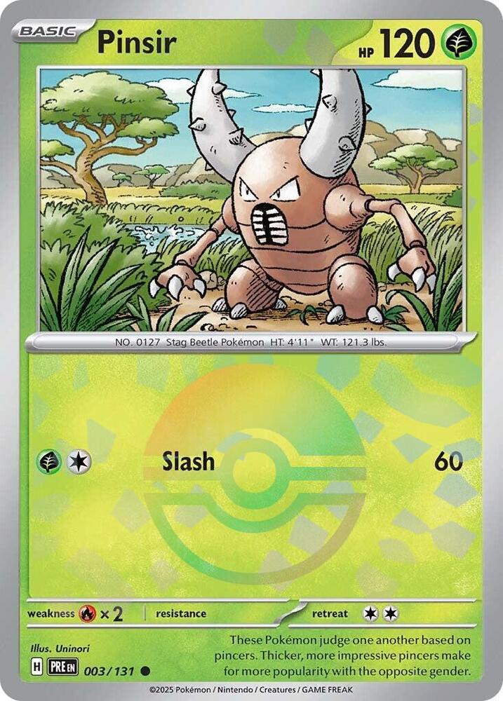 Pinsir (Poke Ball Pattern) - 003/132 - Prismatic Evolutions - Holo