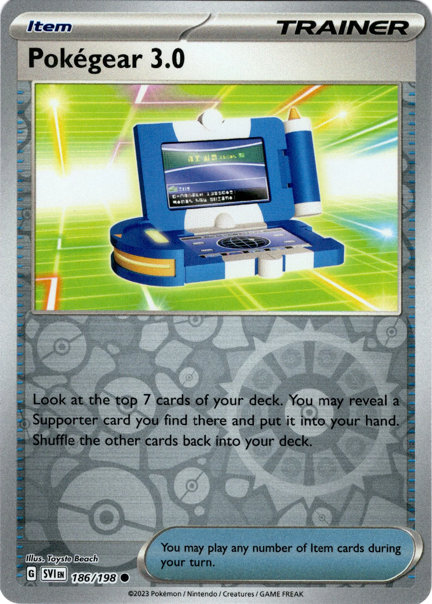 Pokegear 3.0 - 186/198 - Scarlet & Violet - Reverse Holo