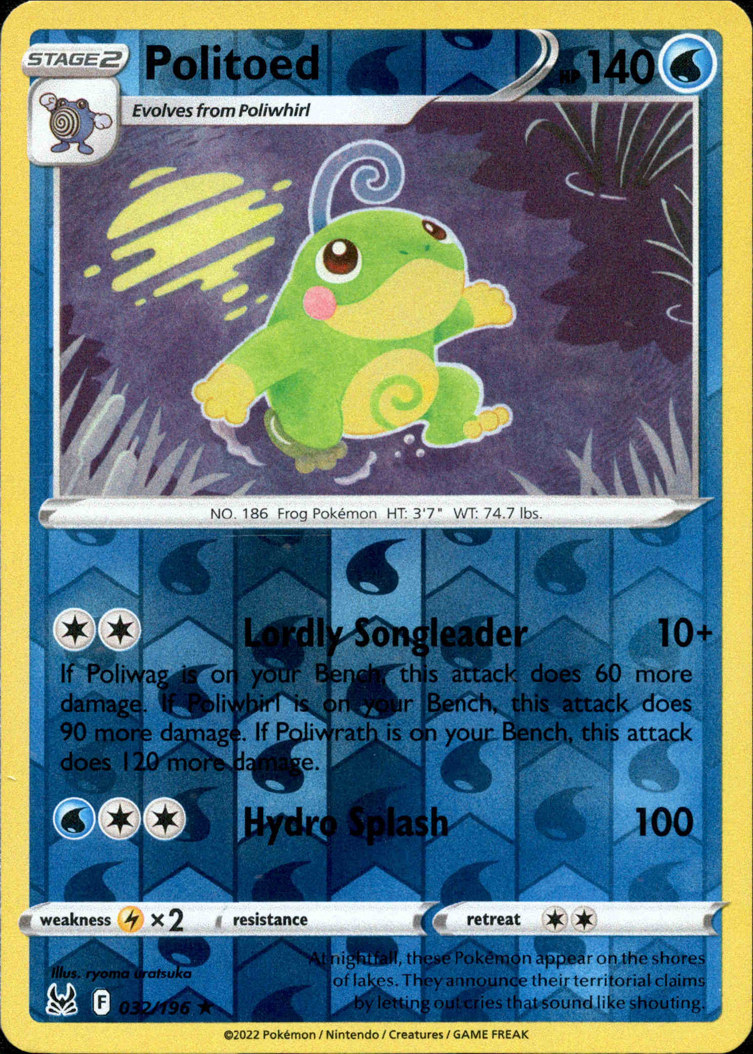 Politoed - 032/196 - Lost Origin - Reverse Holo