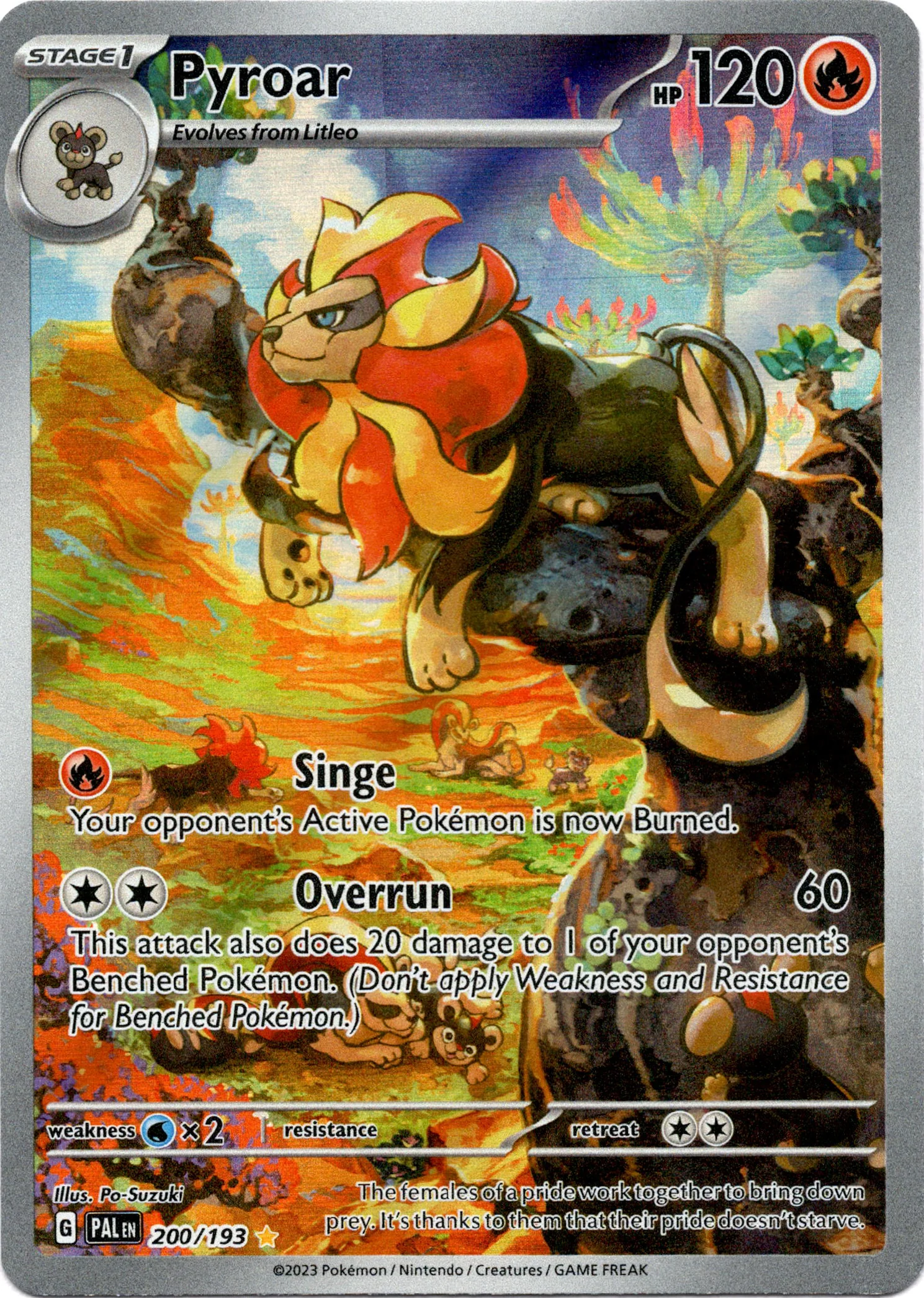 Pyroar - 200/193 - Paldea Evolved - Holo