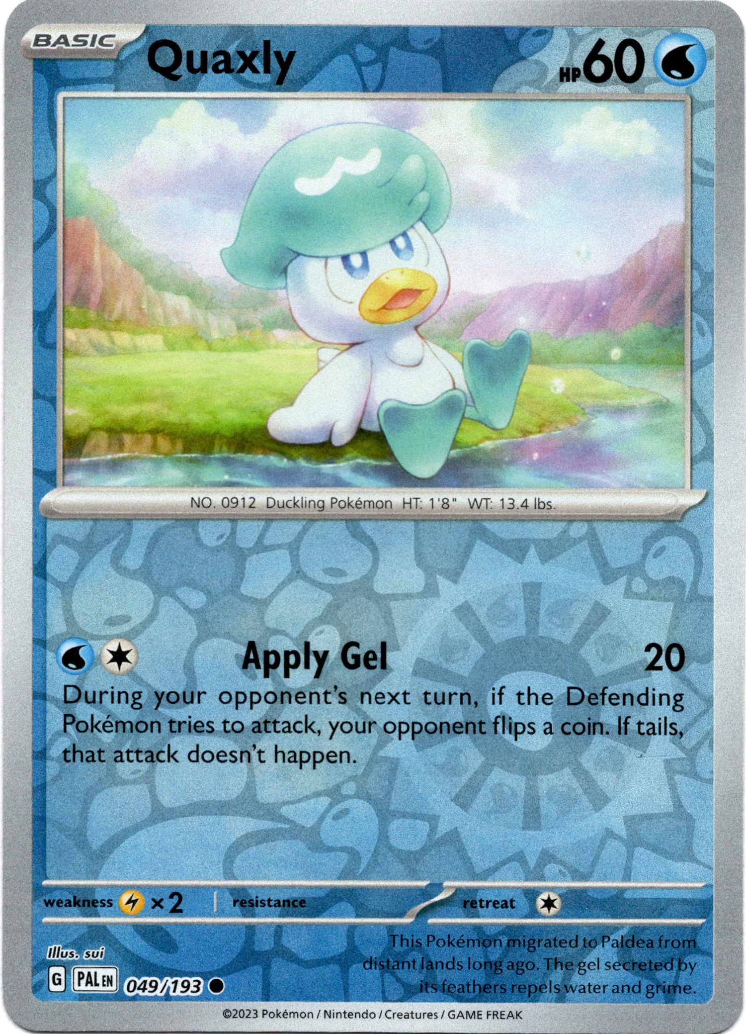 Quaxly - 049/193 - Paldea Evolved - Reverse Holo