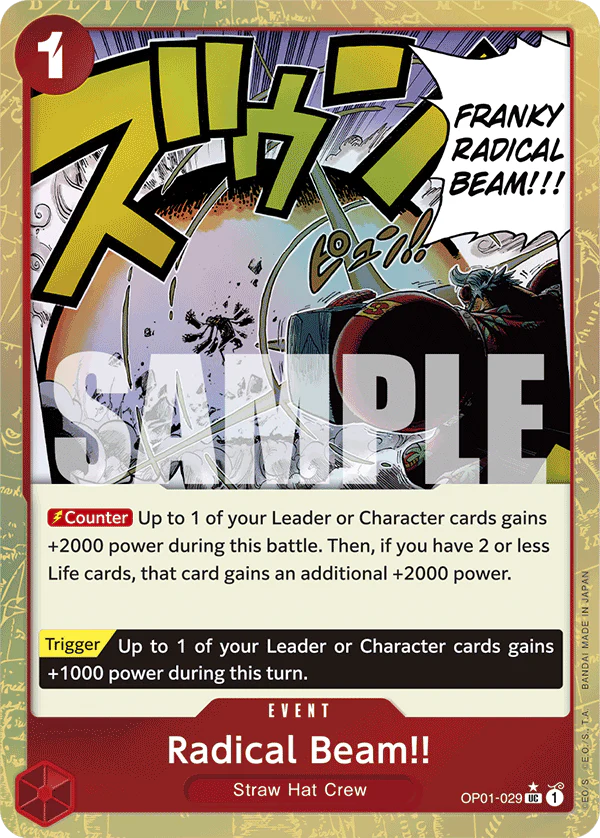 Radical Beam!! - OP01-029 UC - The Best - Textured Foil