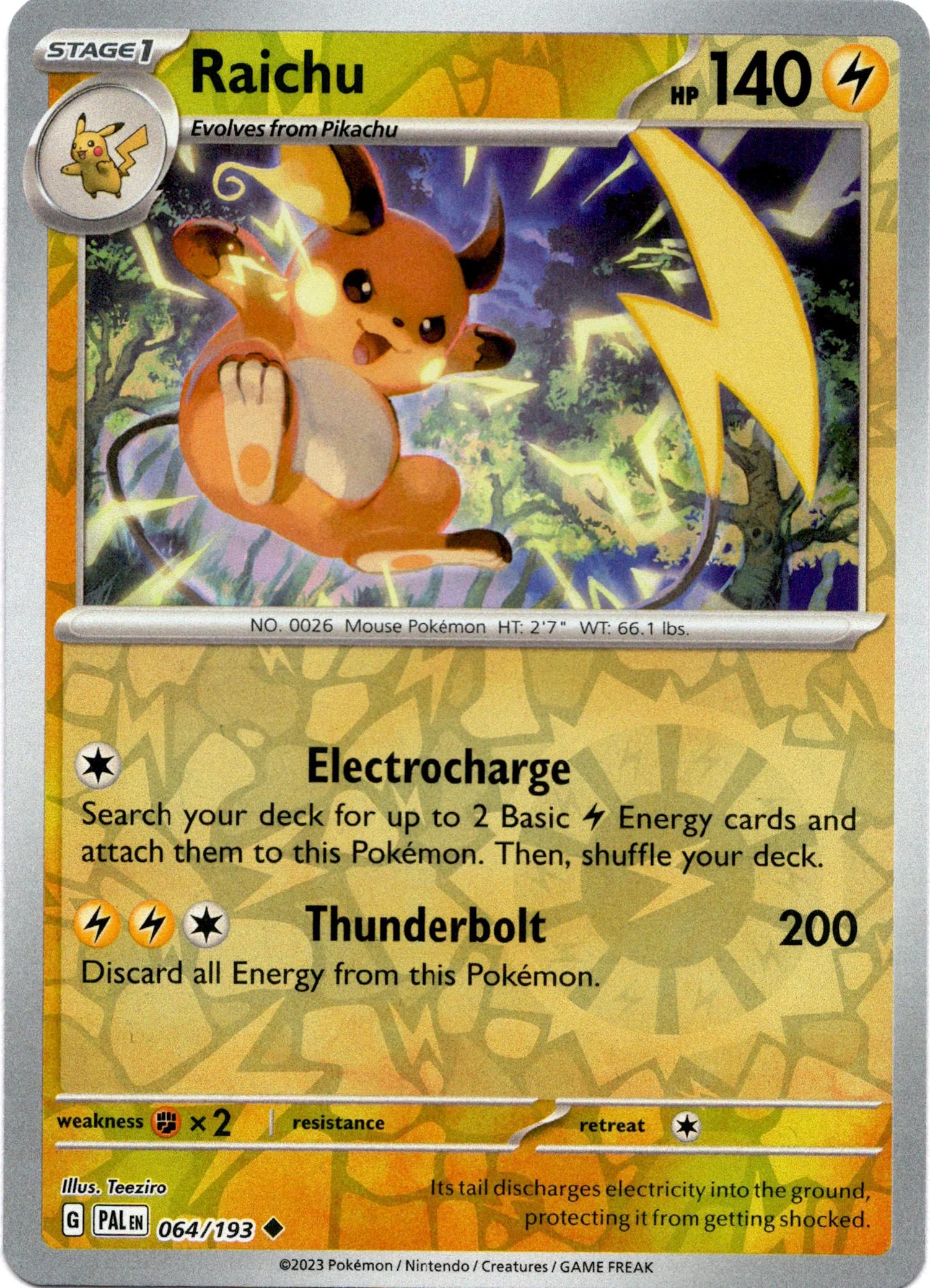 Raichu - 064/193 - Paldea Evolved - Reverse Holo