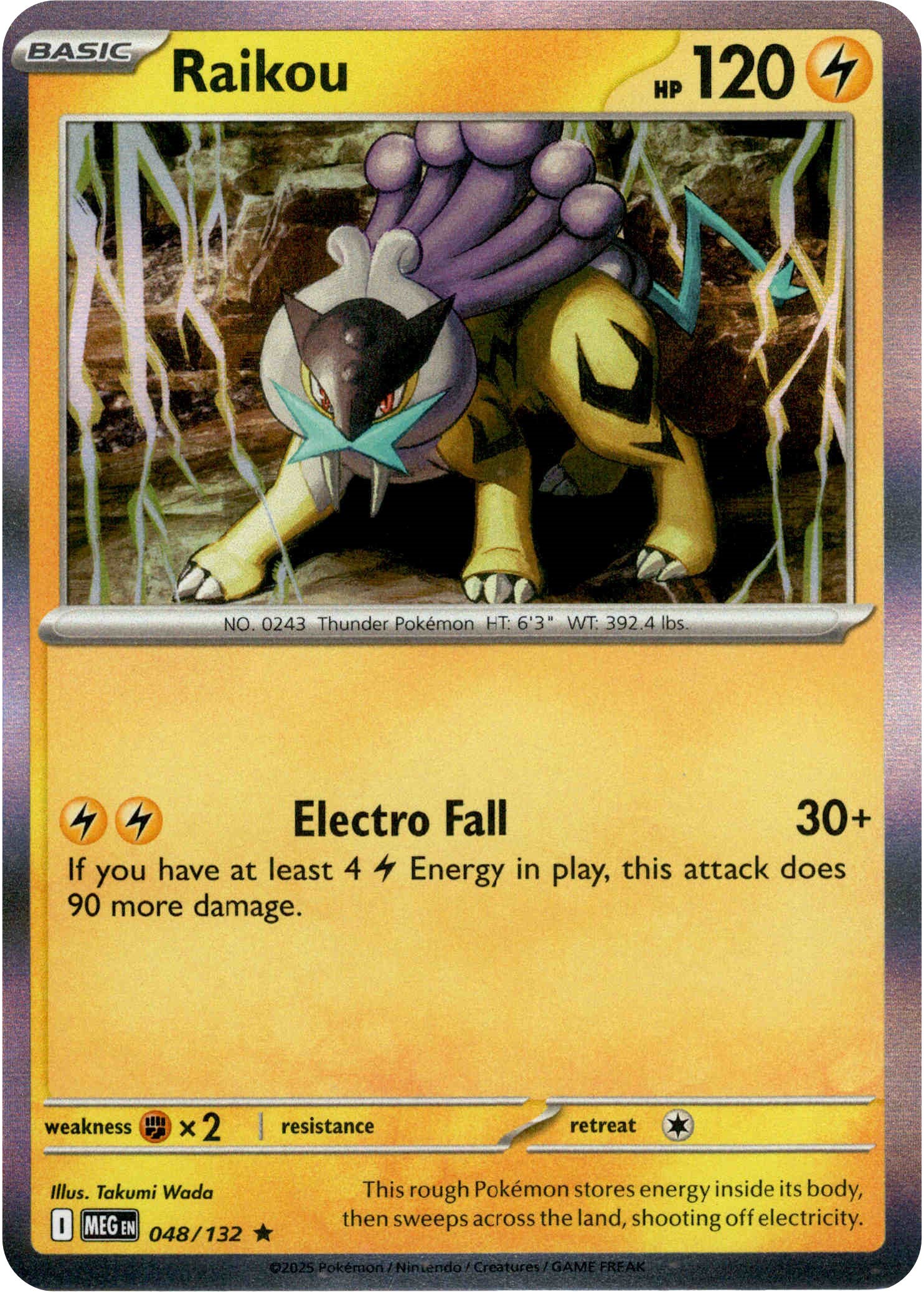 Raikou - 048/132 - Mega Evolution - Holo