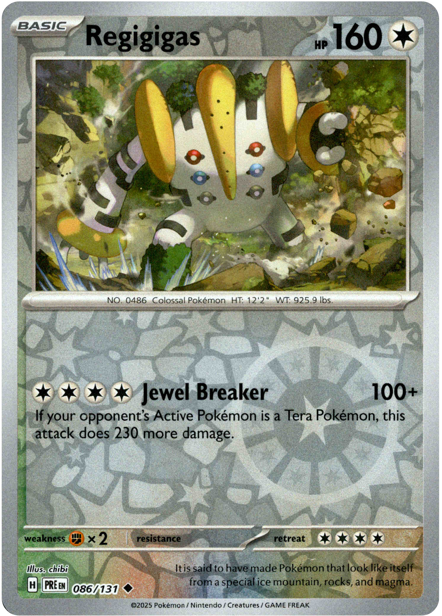 Regigigas - 086/131 - Prismatic Evolutions - Reverse Holo