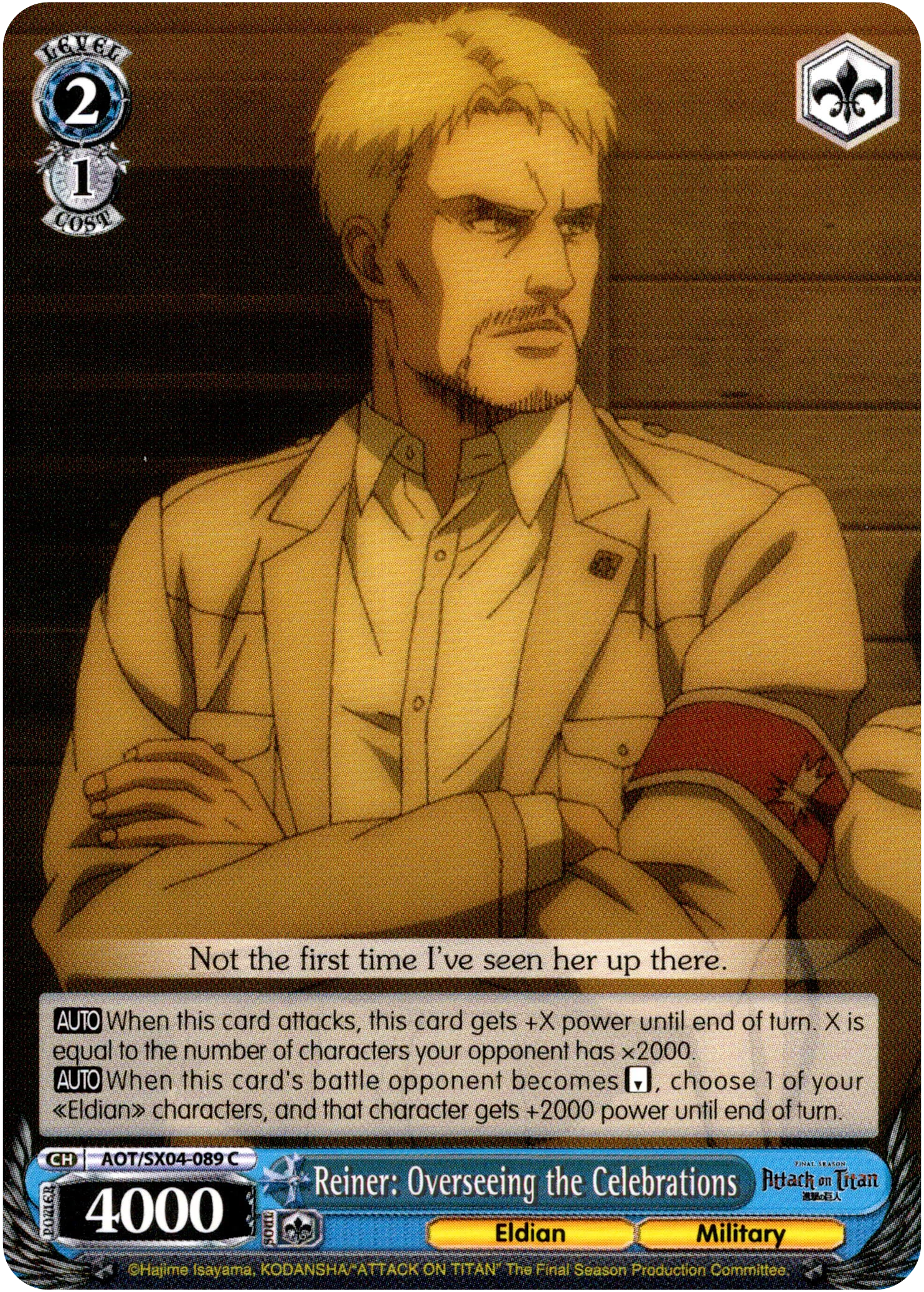 Reiner: Overseeing the Celebrations - AOT/SX04-089 C