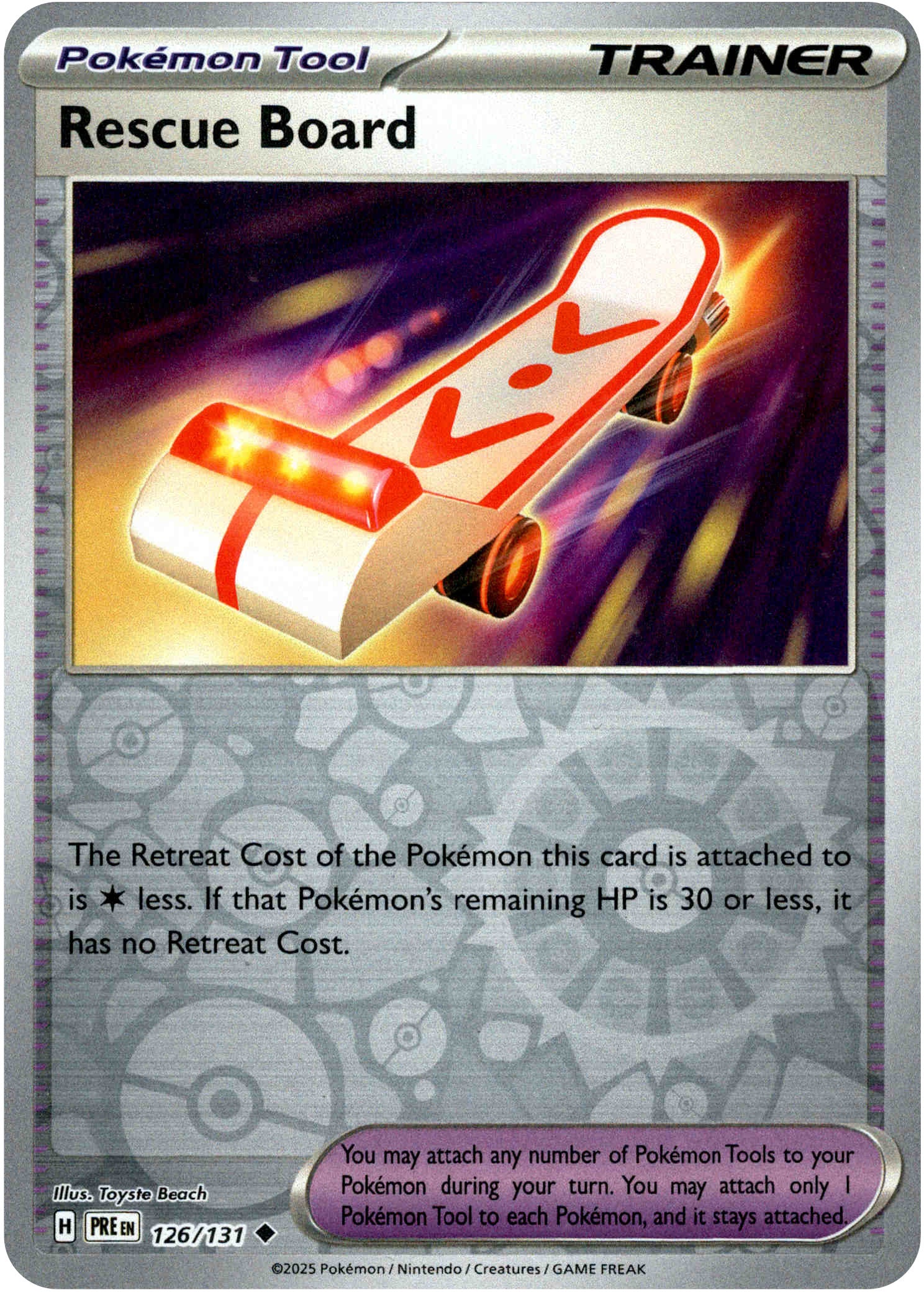 Rescue Board - 126/131 - Prismatic Evolutions - Reverse Holo
