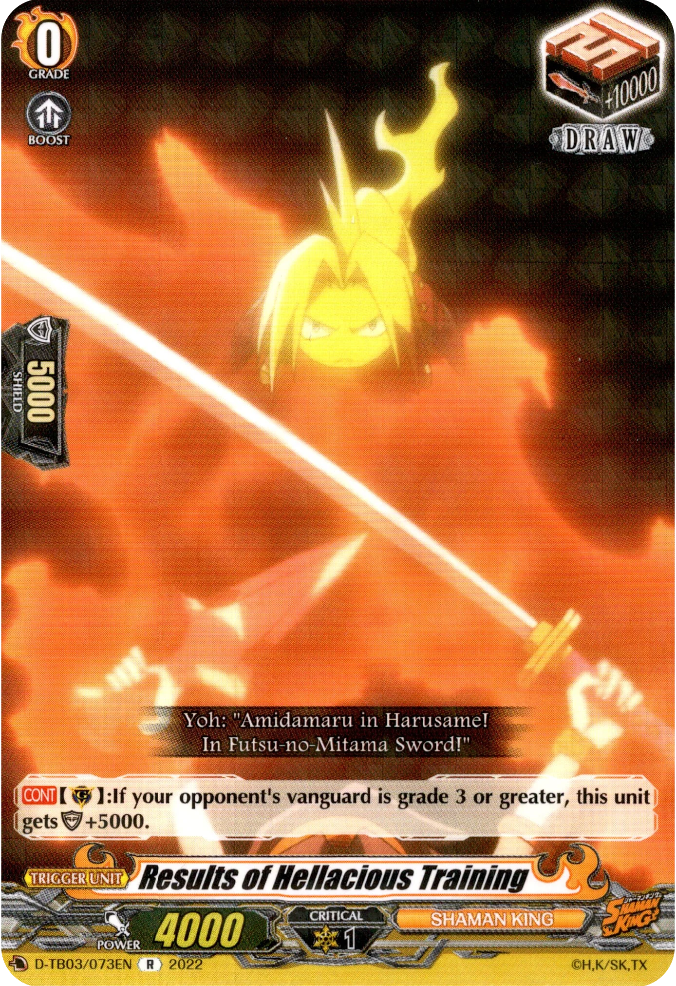 Results of Hellacious Training - D-TB03/073EN - Shaman King
