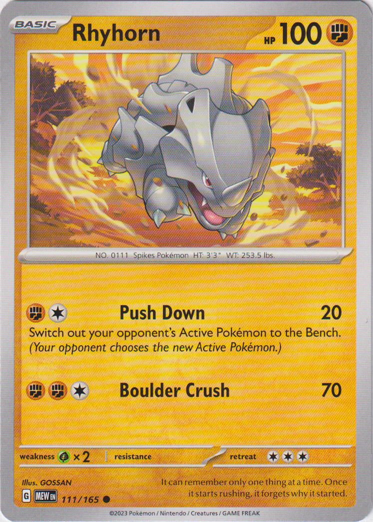 Rhyhorn - 111/165 - Scarlet & Violet 151
