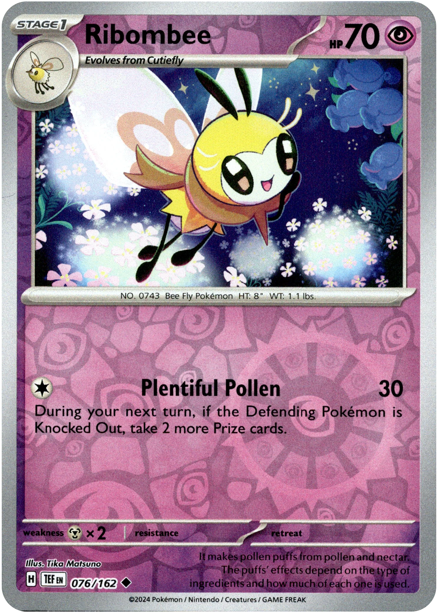 Ribombee - 076/162 - Temporal Forces - Reverse Holo