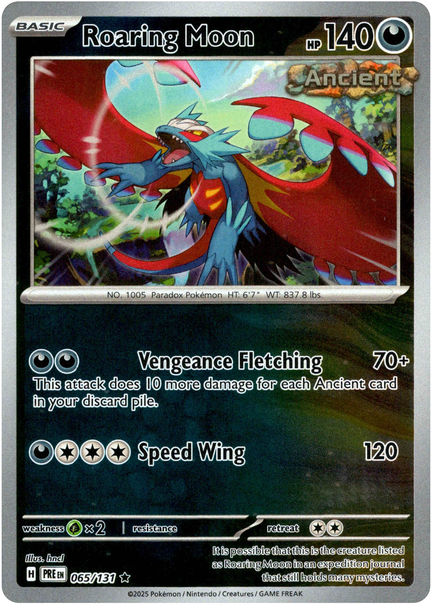 Roaring Moon - 065/131 - Prismatic Evolutions - Reverse Holo