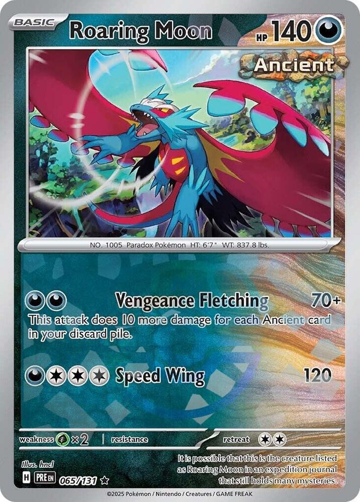 Roaring Moon (Master Ball Pattern) - 065/131 - Prismatic Evolutions - Holo