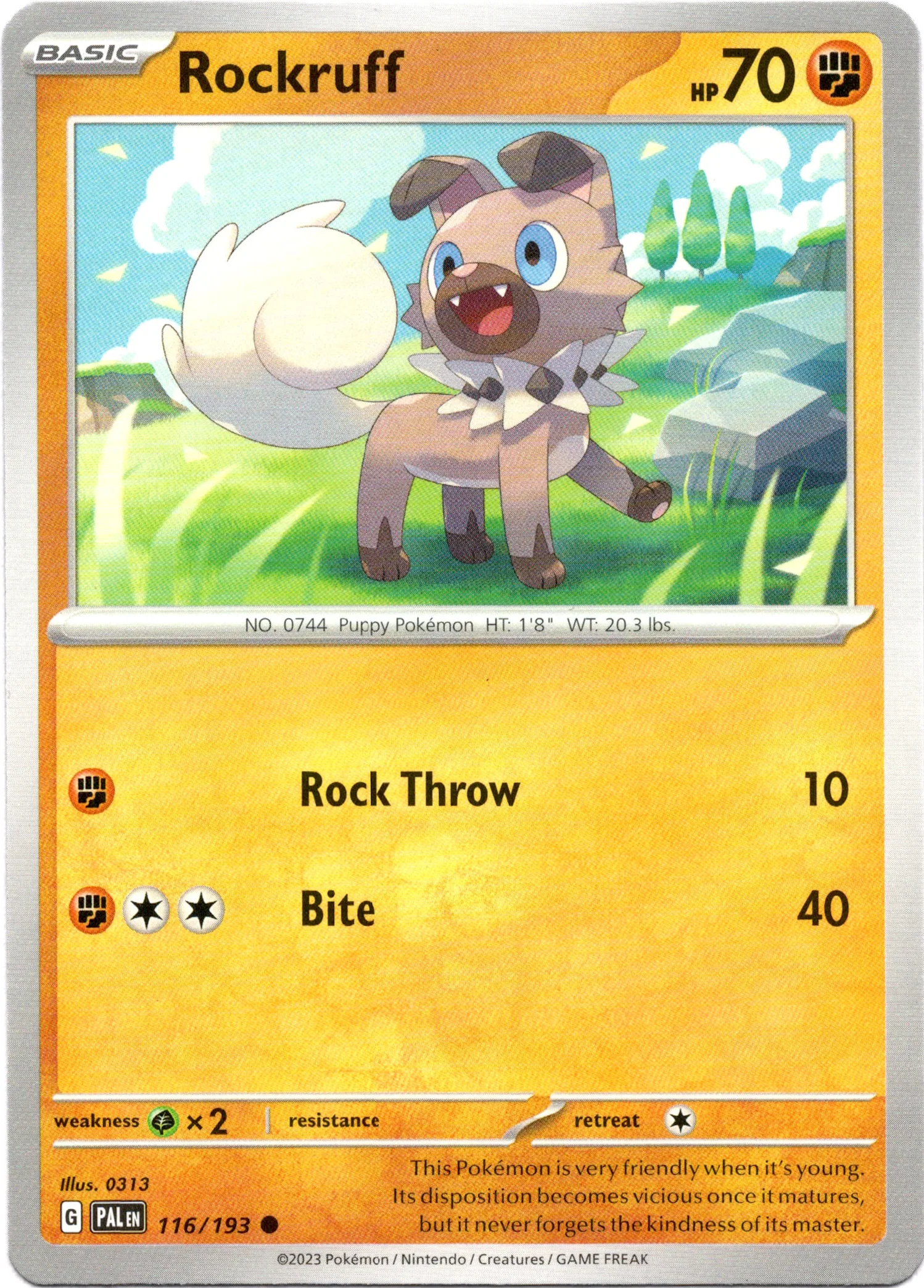 Rockruff - 116/193 - Paldea Evolved