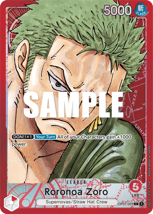 Roronoa Zoro Parallel - OP01-001 L - Romance Dawn - Foil