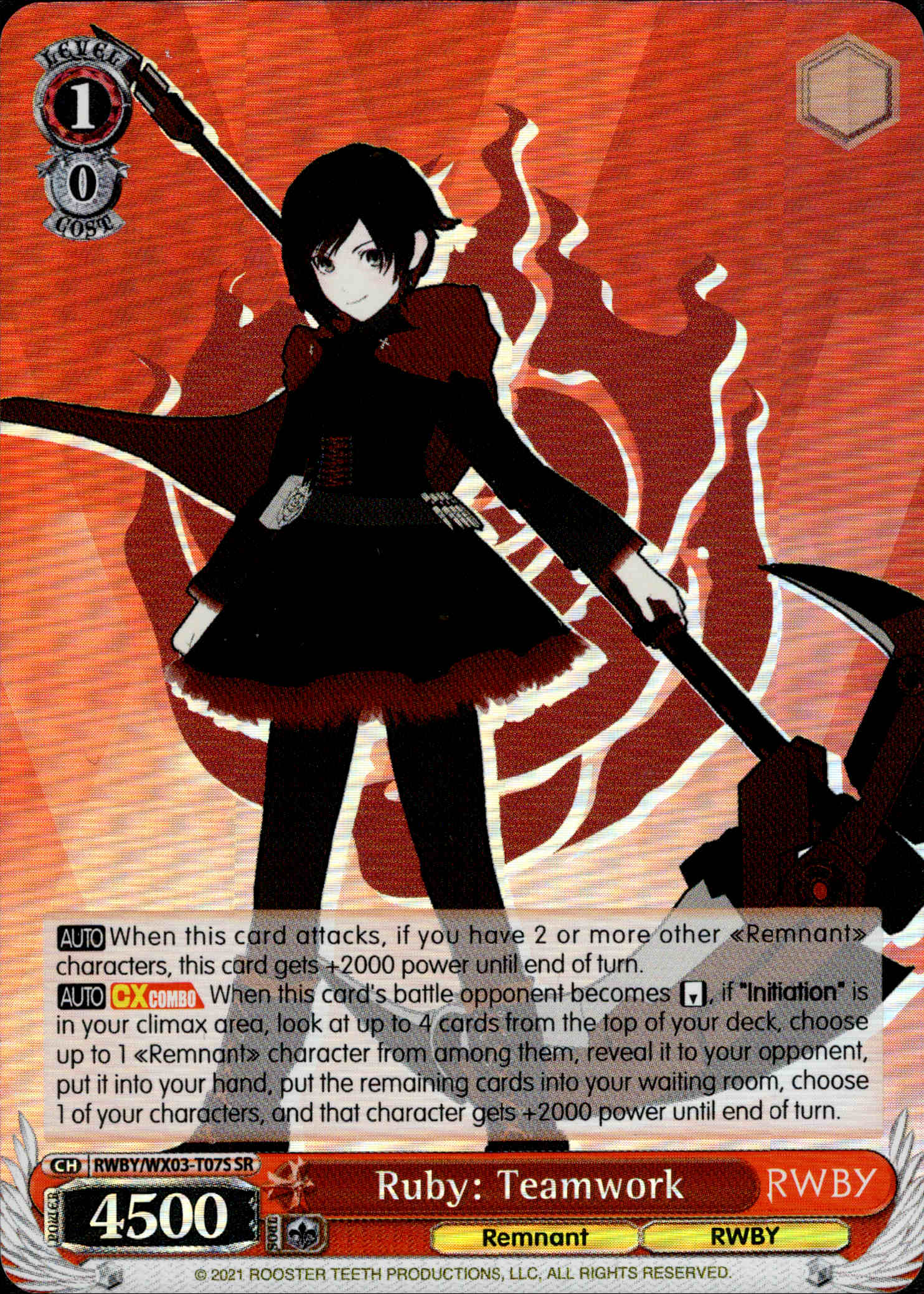 Ruby: Teamwork - RWBY/WX03-T07S - RWBY