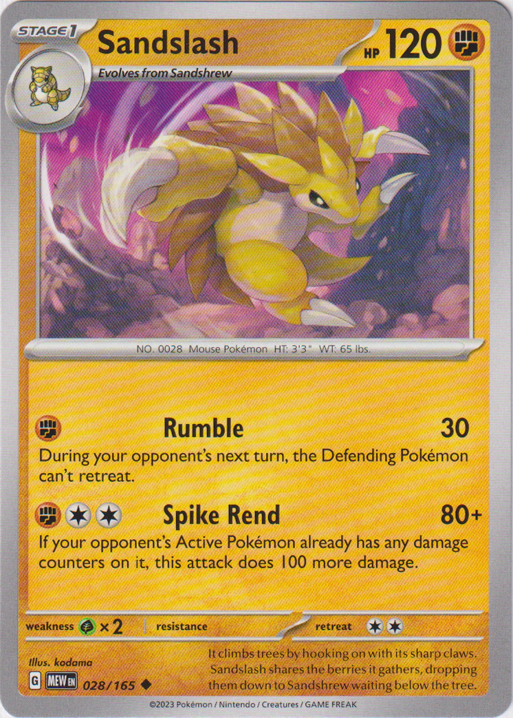 Sandslash - 028/165 - Scarlet & Violet 151
