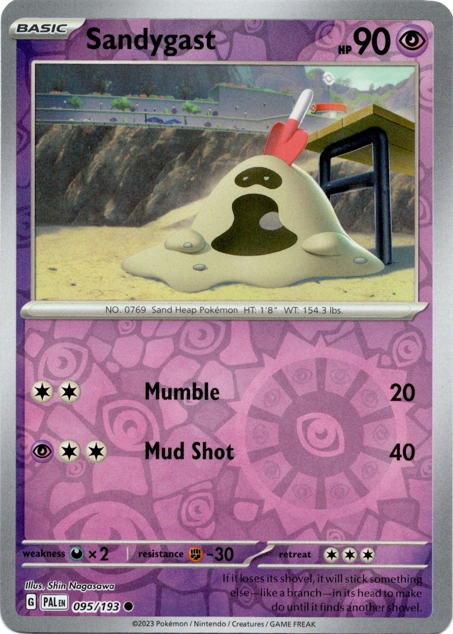 Sandygast - 095/193 - Paldea Evolved - Reverse Holo