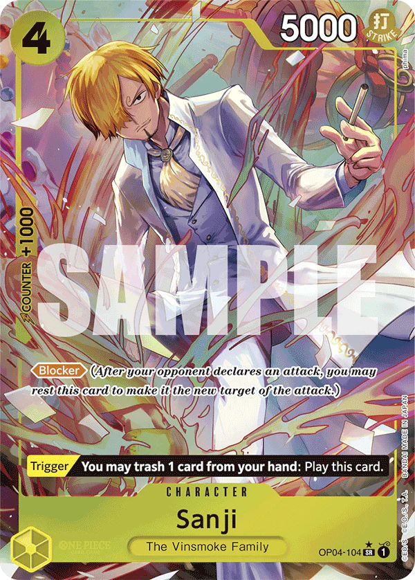 Sanji Alternate Art - OP04-104 SR - The Best - Foil