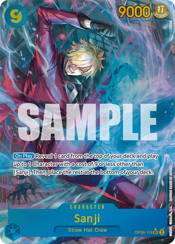 Sanji Alternate Art - OP06-119SEC - Wings of the Captain - Foil
