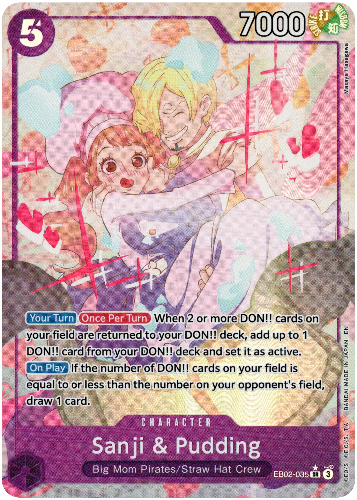 Sanji & Pudding Alternate Art - EB02-035 SR - Anime 25th Collection - Foil
