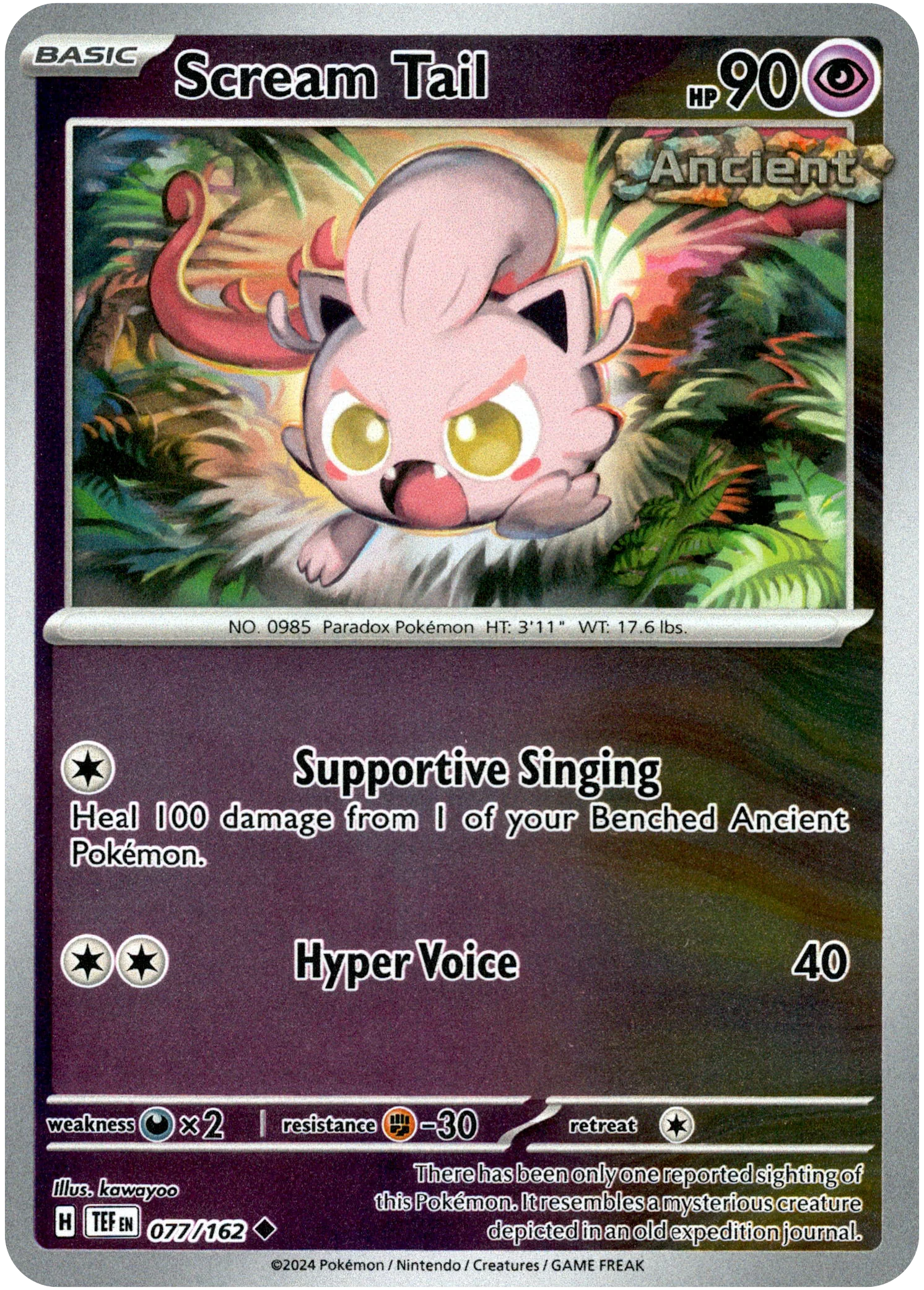 Scream Tail - 077/162 - Temporal Forces - Reverse Holo