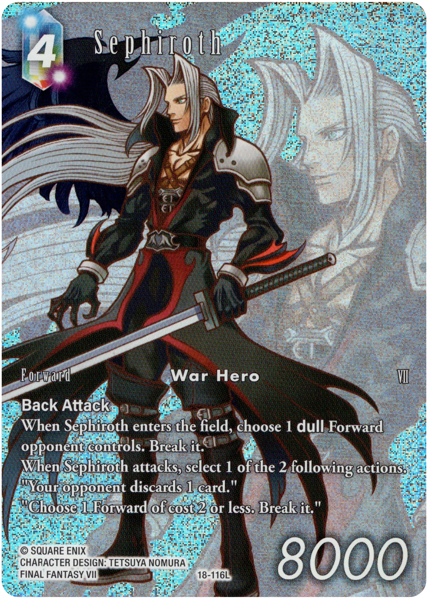 Sephiroth Full Art Reprint - 18-116L - Hidden Hope - Foil
