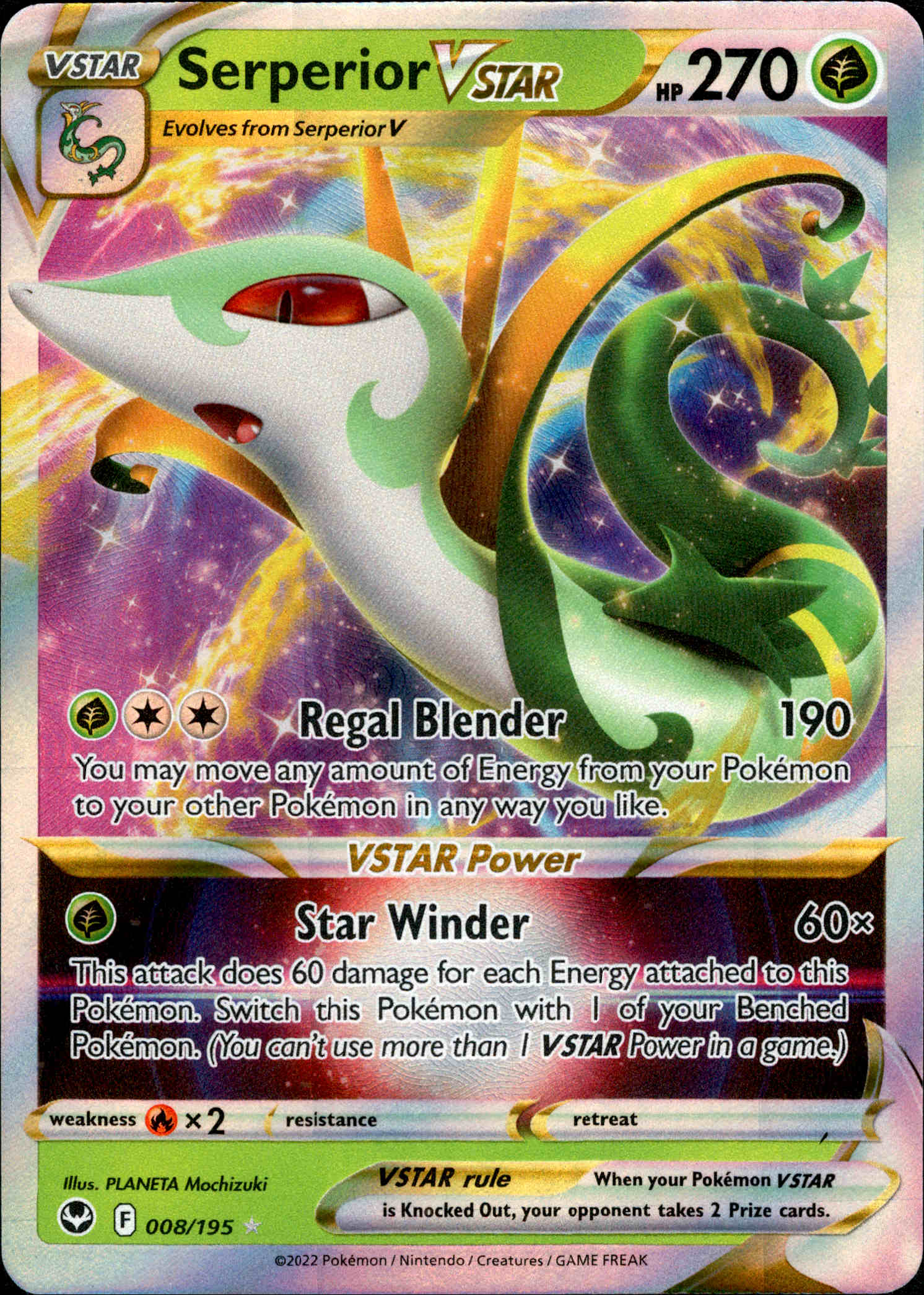 Serperior VSTAR - 008/195 - Silver Tempest