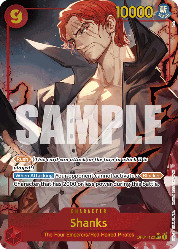 Shanks Alternate Art - OP01-120 SEC - The Best - Foil