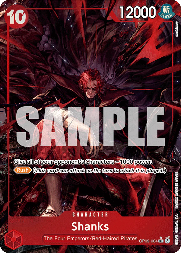 Shanks Alternate Art - OP09-004 SR - Emperors in the New World - Foil
