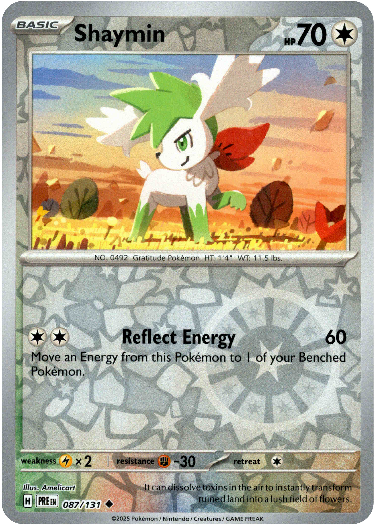 Shaymin - 087/131 - Prismatic Evolutions - Reverse Holo