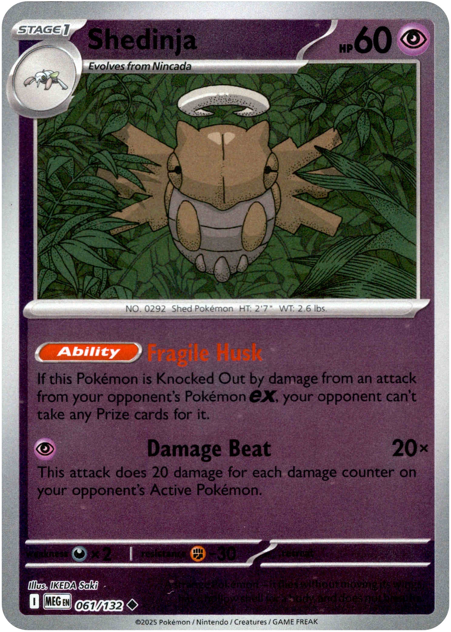Shedinja - 061/132 - Mega Evolution - Reverse Holo