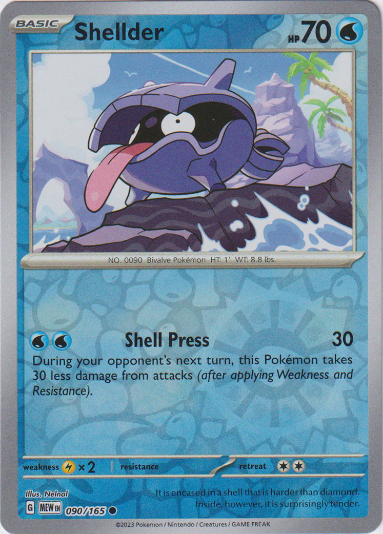 Shellder - 090/165 - Scarlet & Violet 151 - Reverse Holo