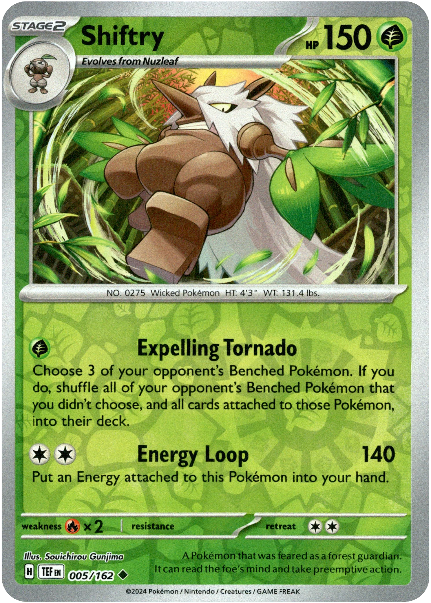 Shiftry - 005/162 - Temporal Forces - Reverse Holo