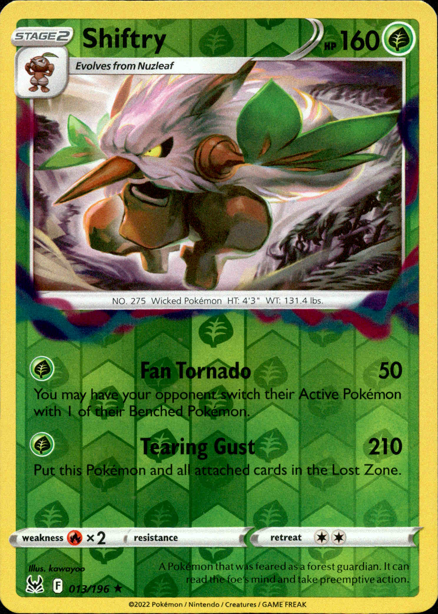 Shiftry - 013/196 - Lost Origin - Reverse Holo