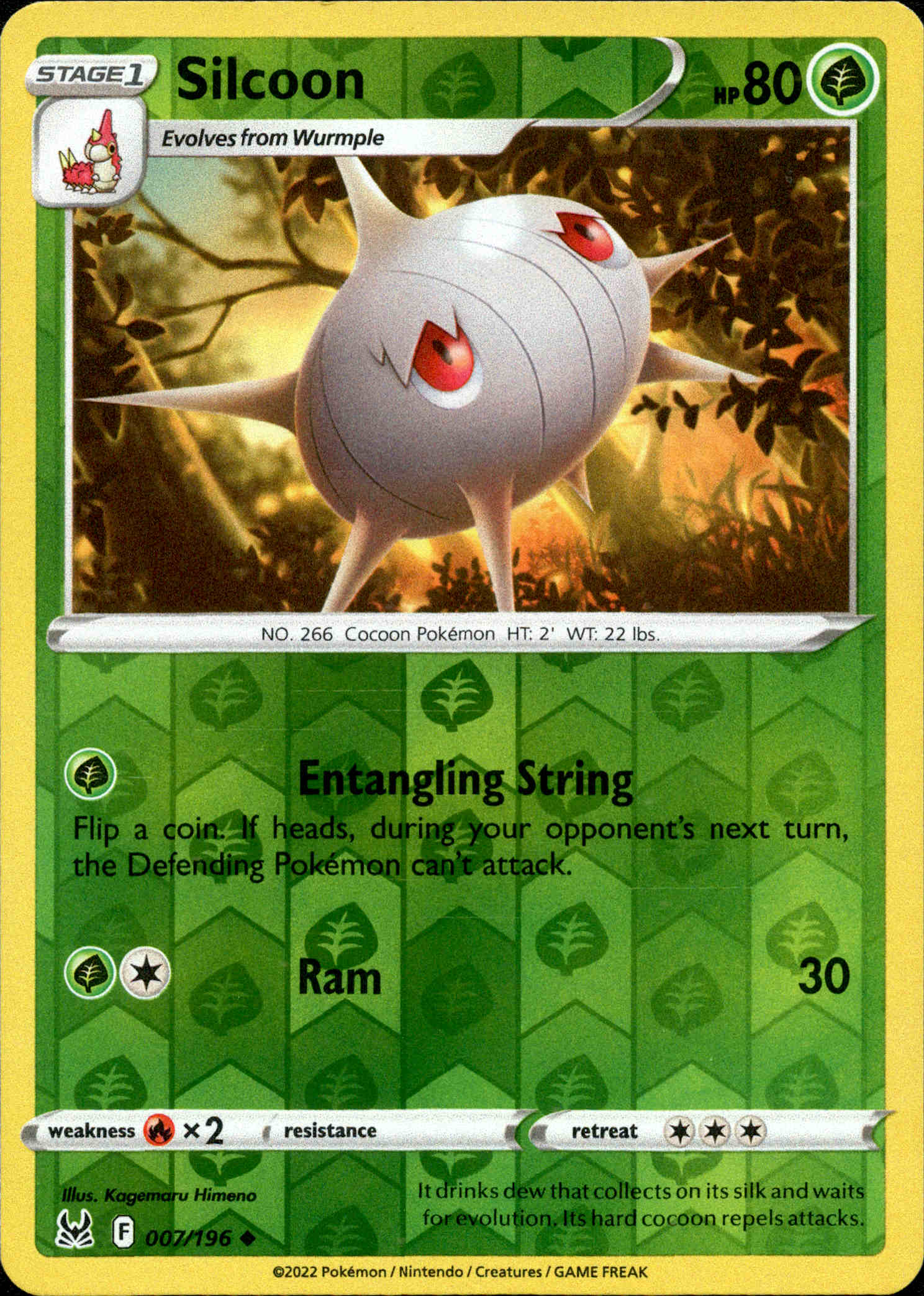 Silcoon - 007/196 - Lost Origin - Reverse Holo