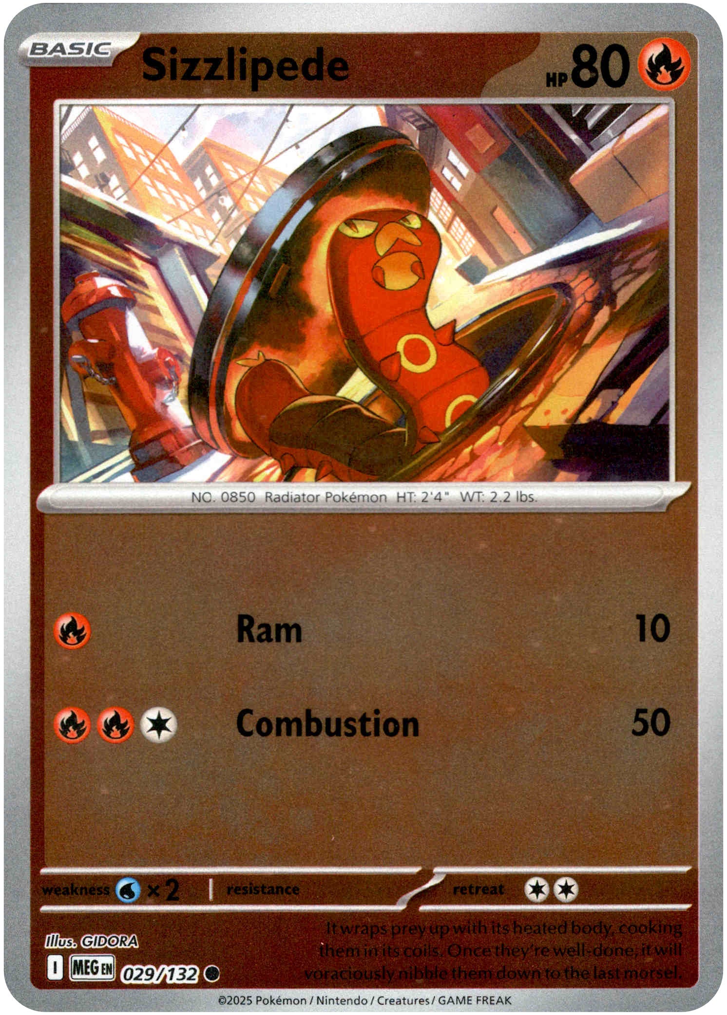 Sizzlipede - 029/132 - Mega Evolution - Reverse Holo