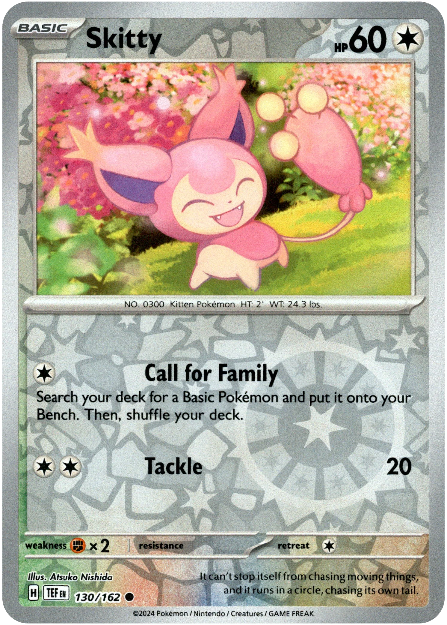 Skitty - 130/162 - Temporal Forces - Reverse Holo