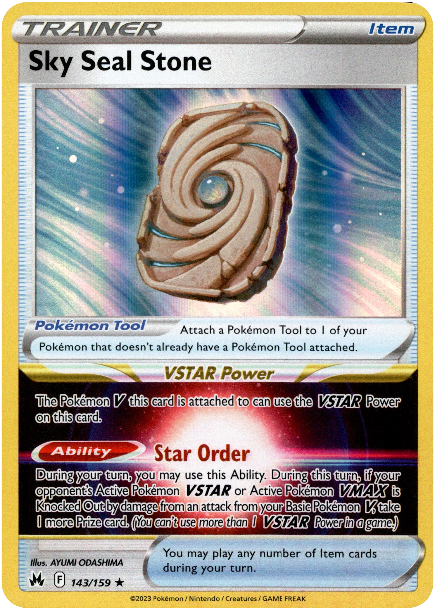 Sky Seal Stone - 143/159 - Crown Zenith - Holo
