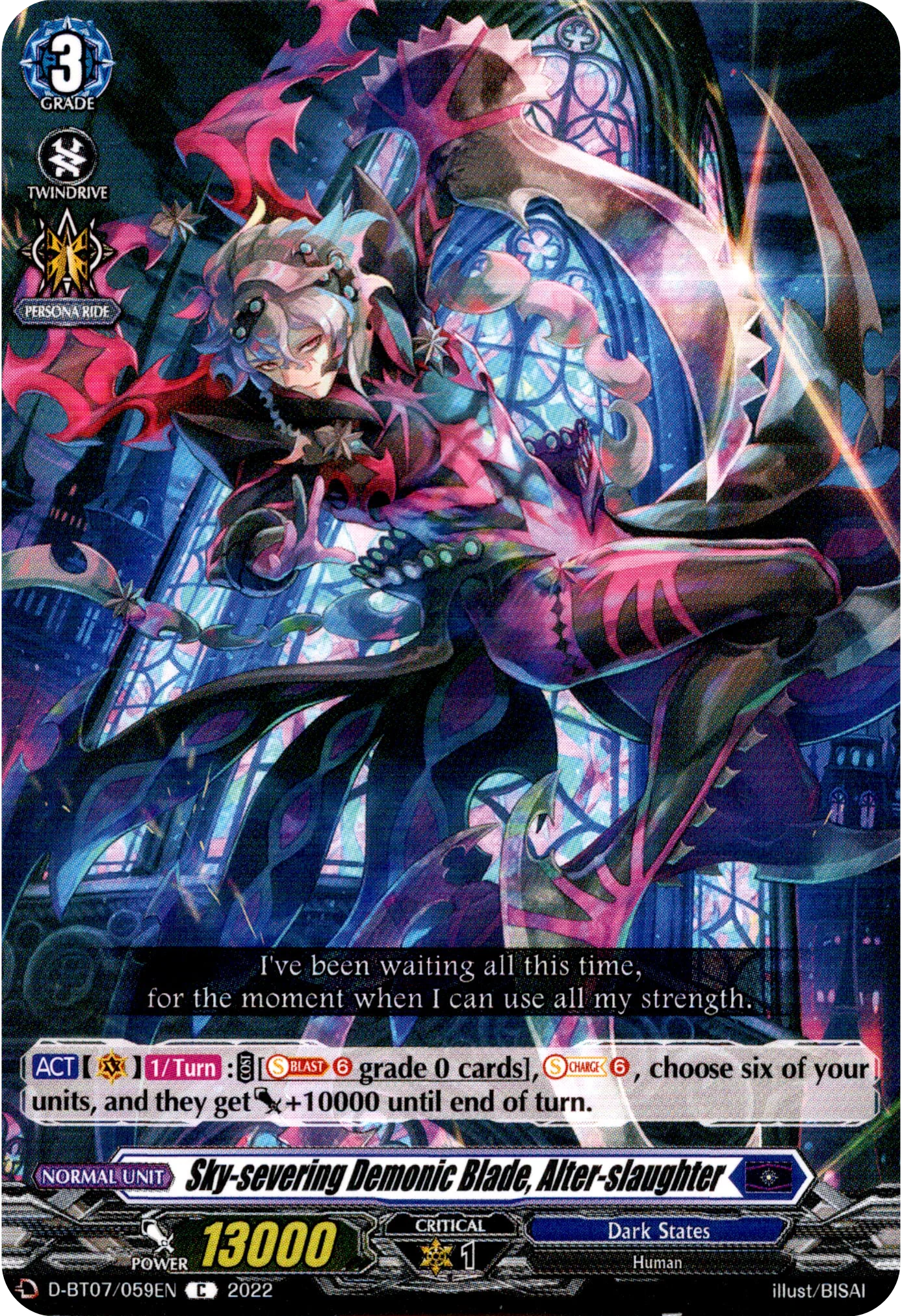 Sky-severing Demonic Blade, Alter-slaughter - D-BT07/059EN - Raging Flames Against Emerald Storm