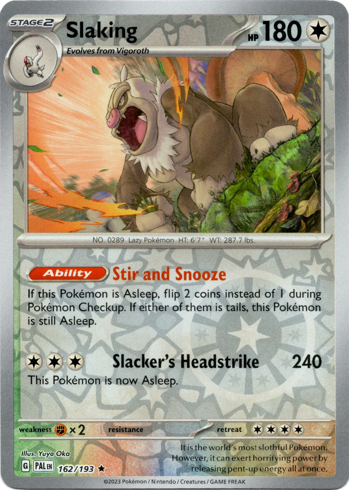 Slaking - 162/193 - Paldea Evolved - Reverse Holo