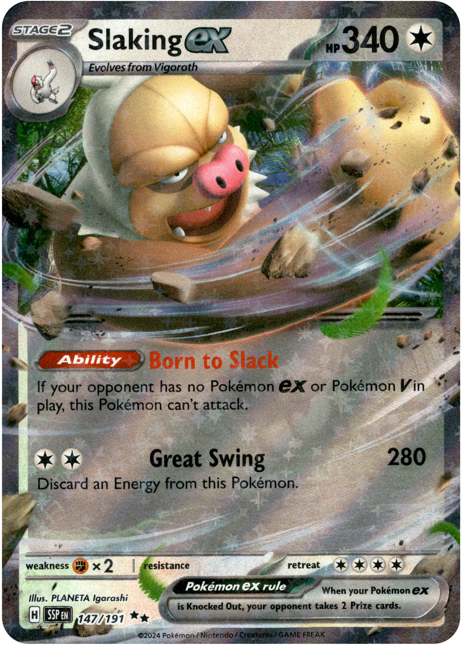 Slaking ex - 147/191 - Surging Sparks - Holo