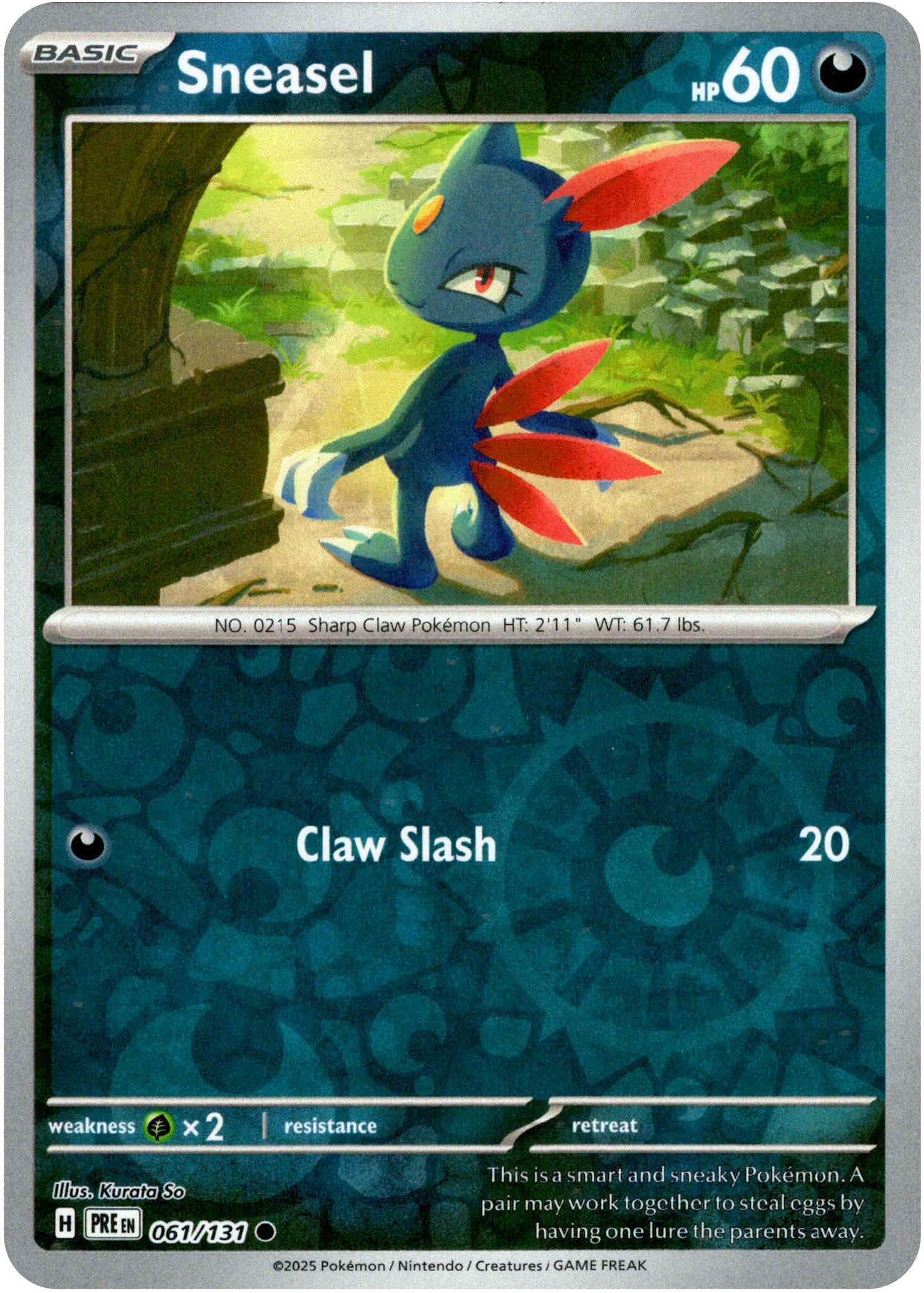 Sneasel - 061/131 - Prismatic Evolutions - Reverse Holo