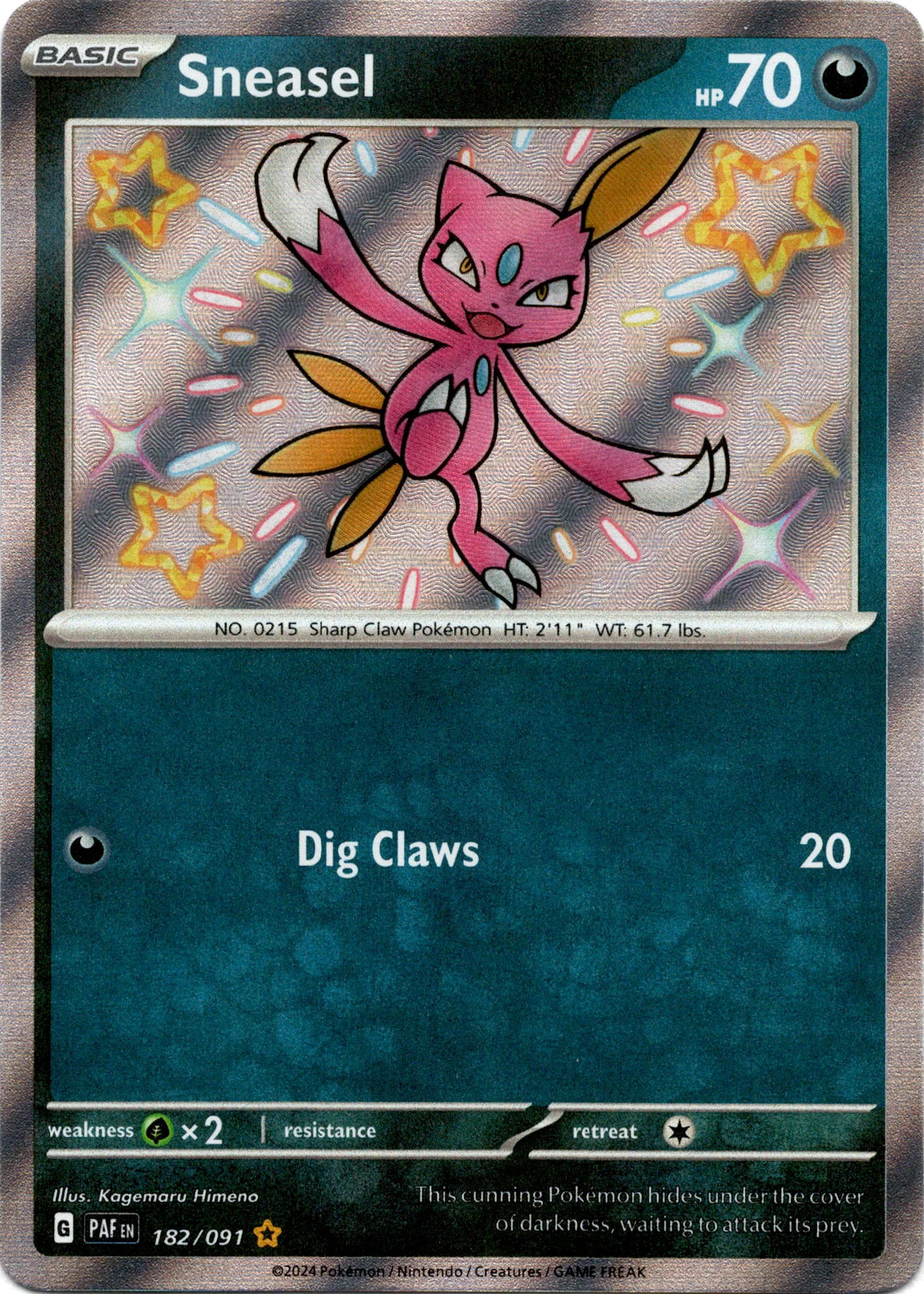 Sneasel - 182/091 - Paldean Fates - Holo