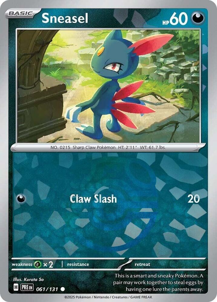Sneasel (Master Ball Pattern) - 061/131 - Prismatic Evolutions - Holo