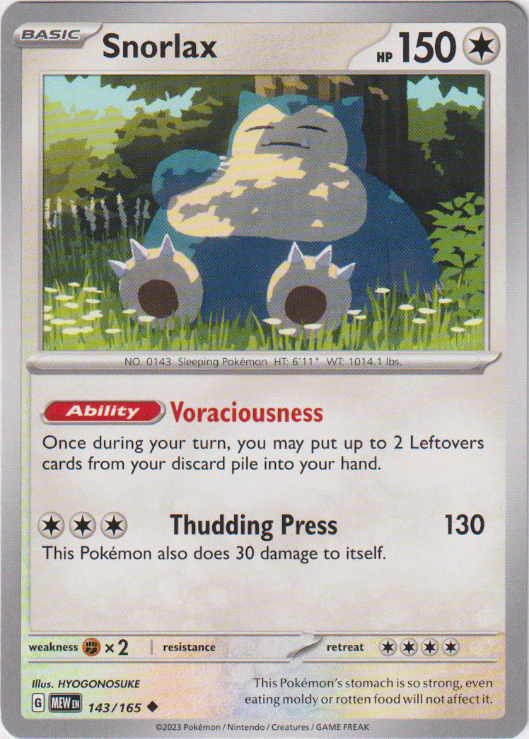 Snorlax - 143/165 - Scarlet & Violet 151