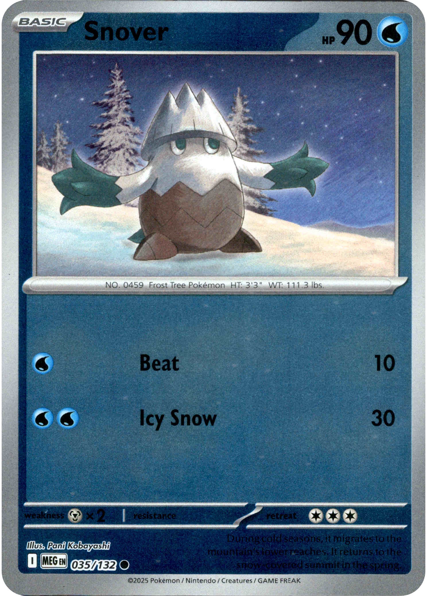 Snover - 035/132 - Mega Evolution - Reverse Holo