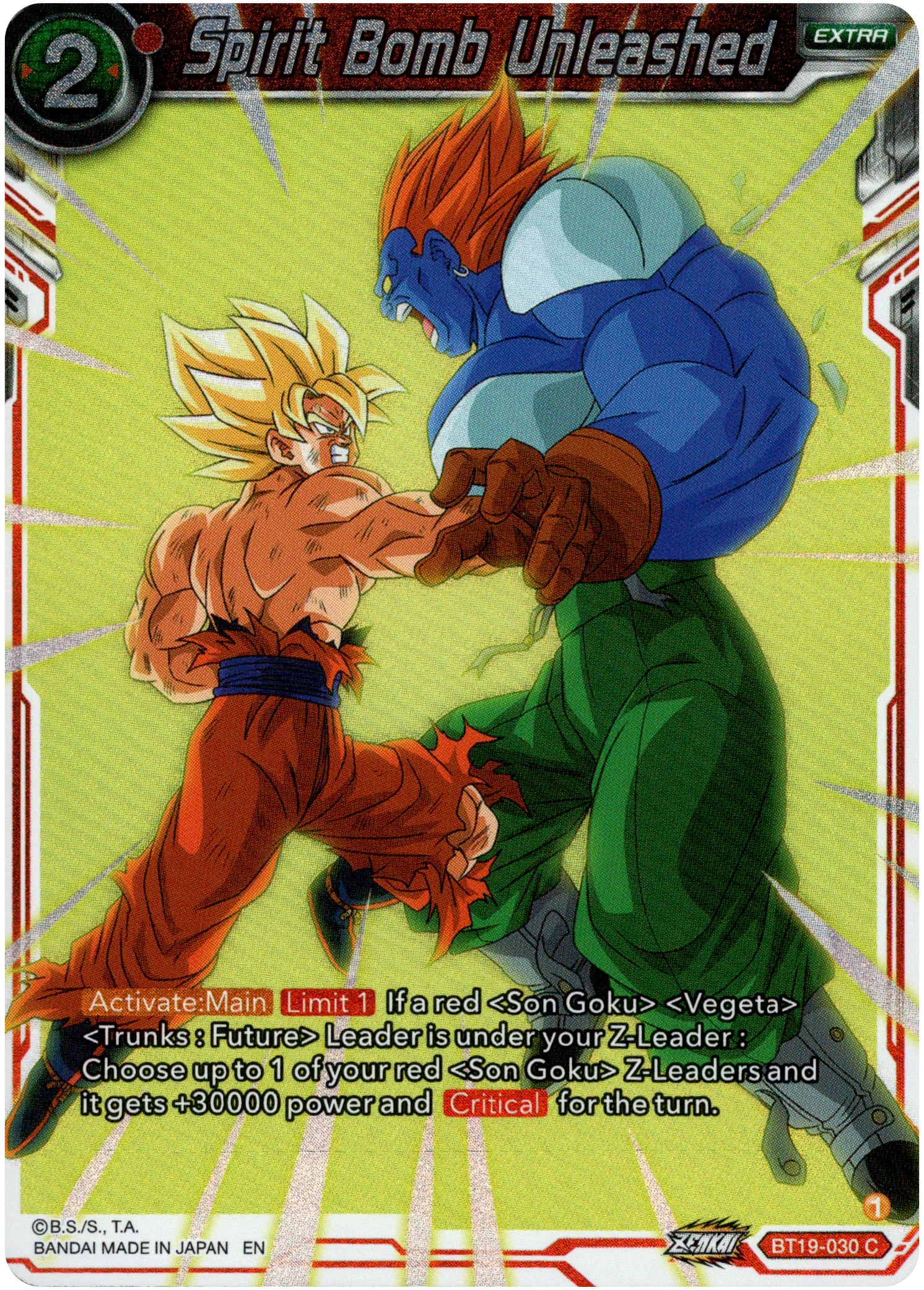 Spirit Bomb Unleashed - BT19-030 - Fighter's Ambition - Foil
