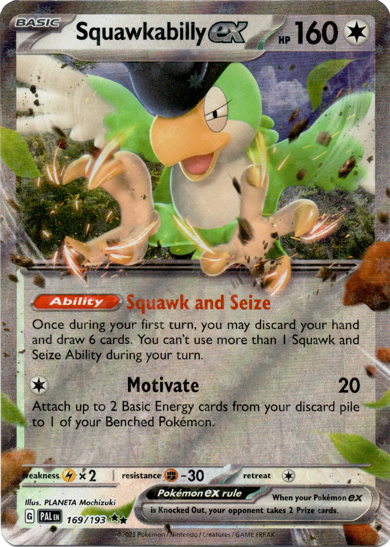 Squawkabilly ex - 169/193 - Paldea Evolved - Holo