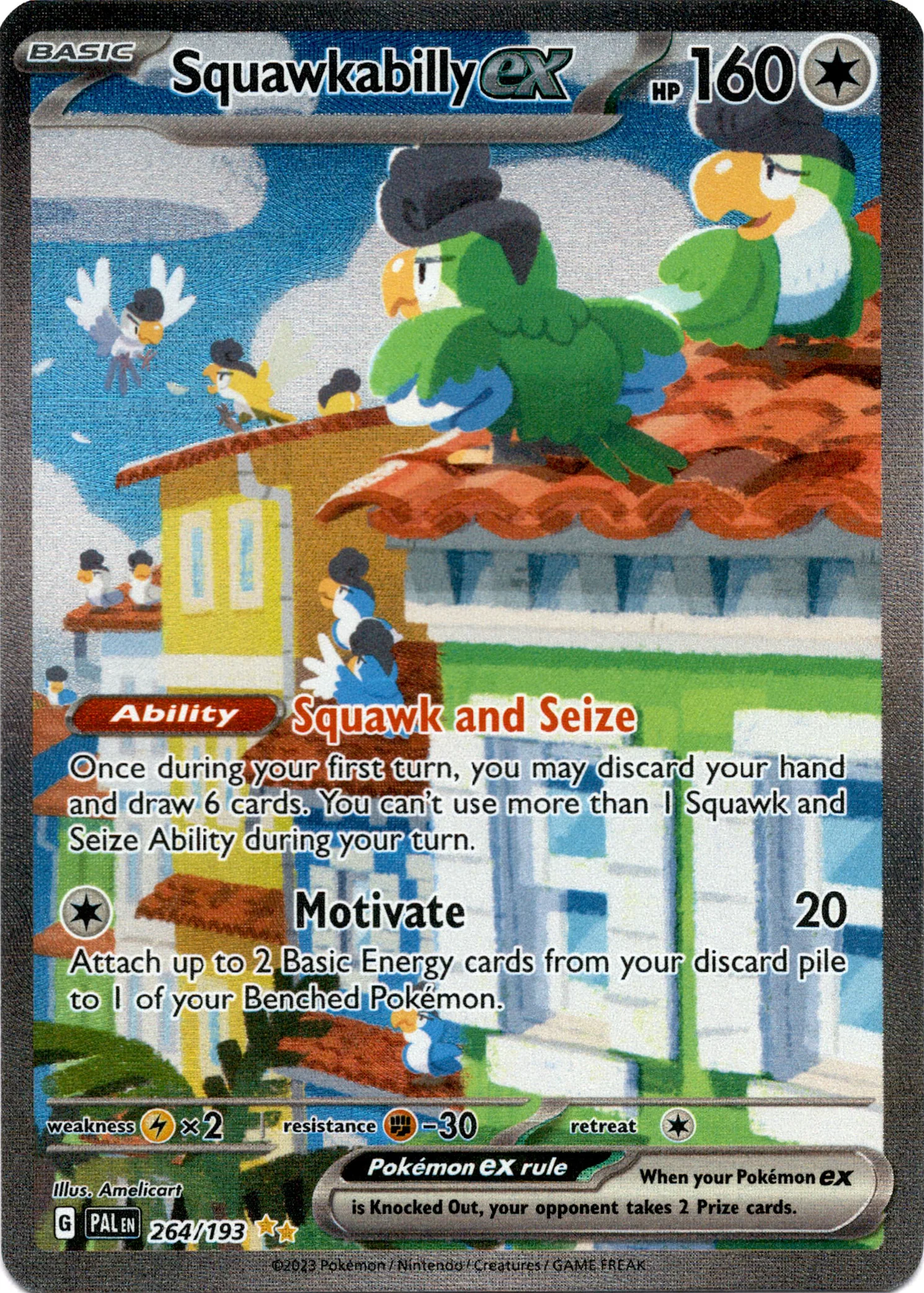 Squawkabilly ex - 264/193 - Paldea Evolved - Holo
