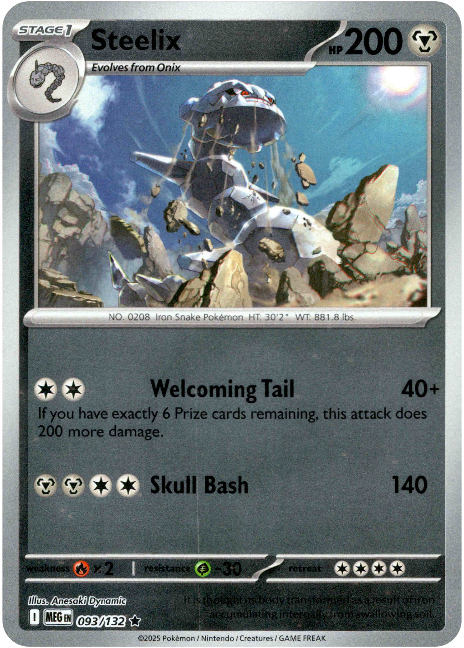 Steelix - 093/132 - Mega Evolution - Reverse Holo